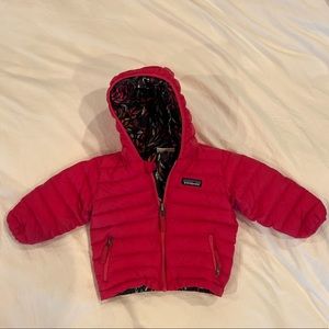 Patagonia Pink Reversible Down Hoody Jacket